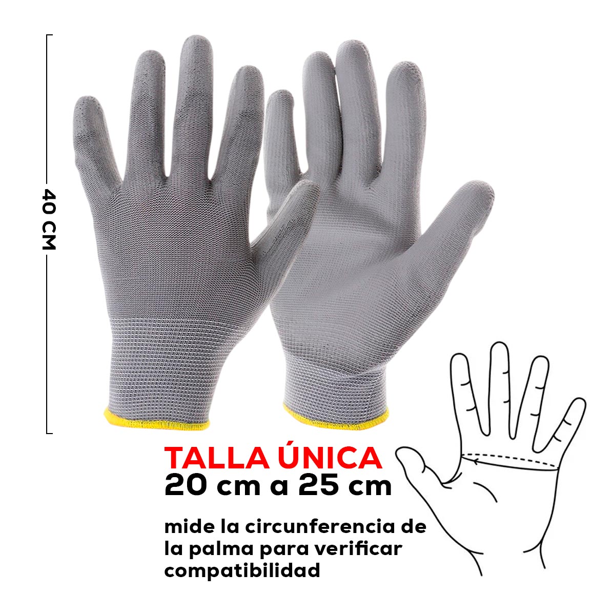 Miniatura 9 de 3 pares Guantes Antideslizantes GPT01